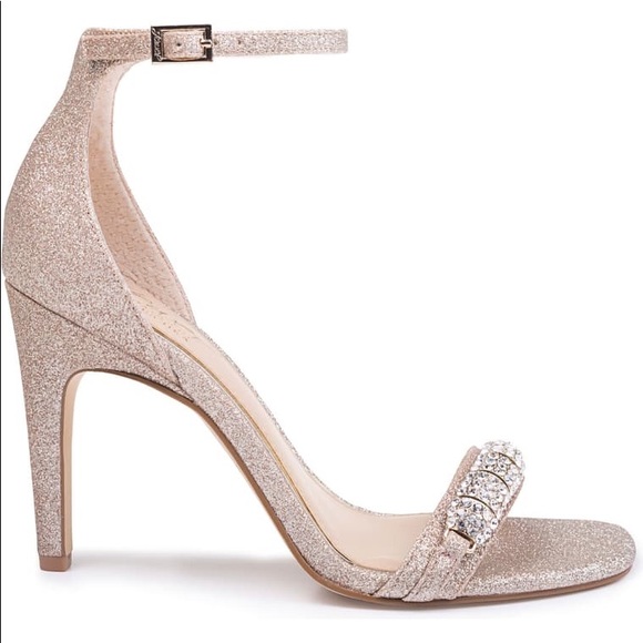 Jewel Badgley Mischka Strappy Crystal Heel Sandal - Picture 3 of 7